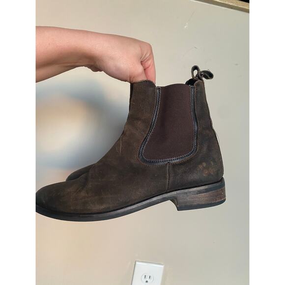 Thursday Boot Co Chelsea Boots Distressed Suede Duchess Brown 7.5 - Picture 1 of 8